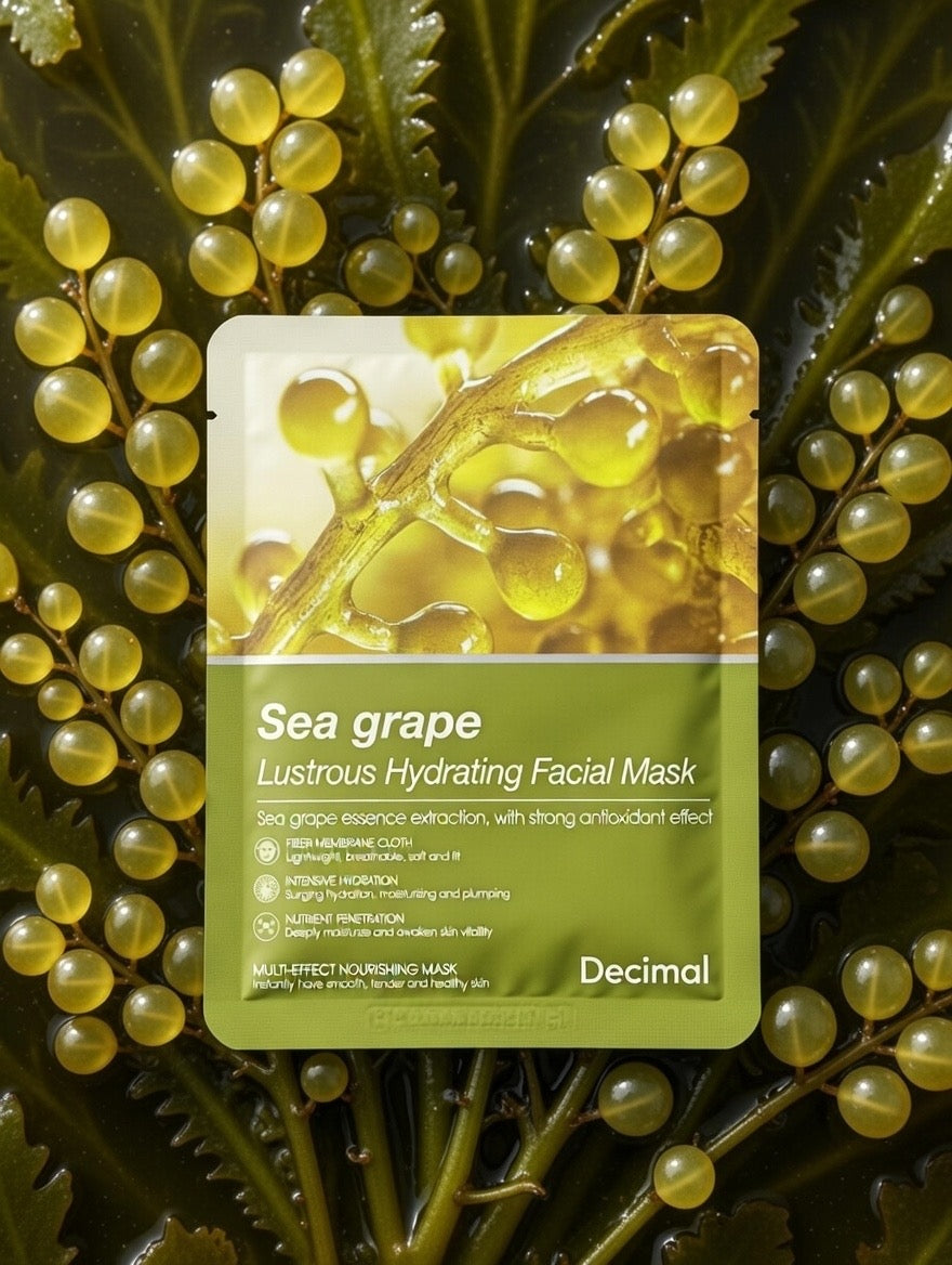 Free Sample 1 per Customer: Decimal Natural Ingredient Facial Sheet Masks - Variety Pack (Choose Your Flavor, 2 Mask)